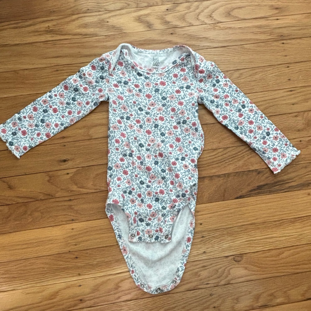 Carters Baby Girl Floral Long Sleeve Onesie